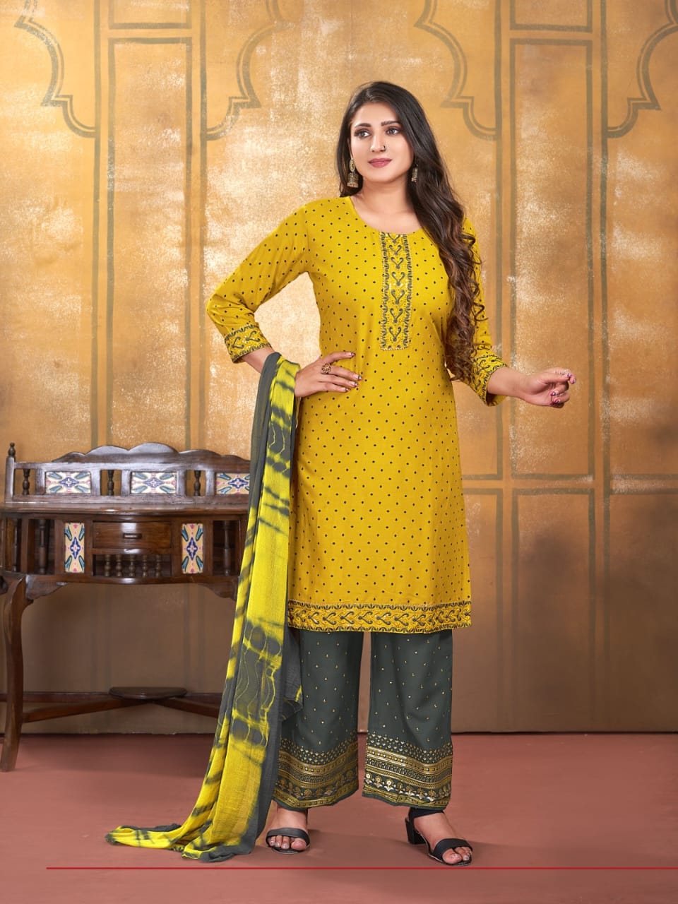 Kinti Chunri Vol 4 Rayon Kurti With Bottom Dupatta Collection
